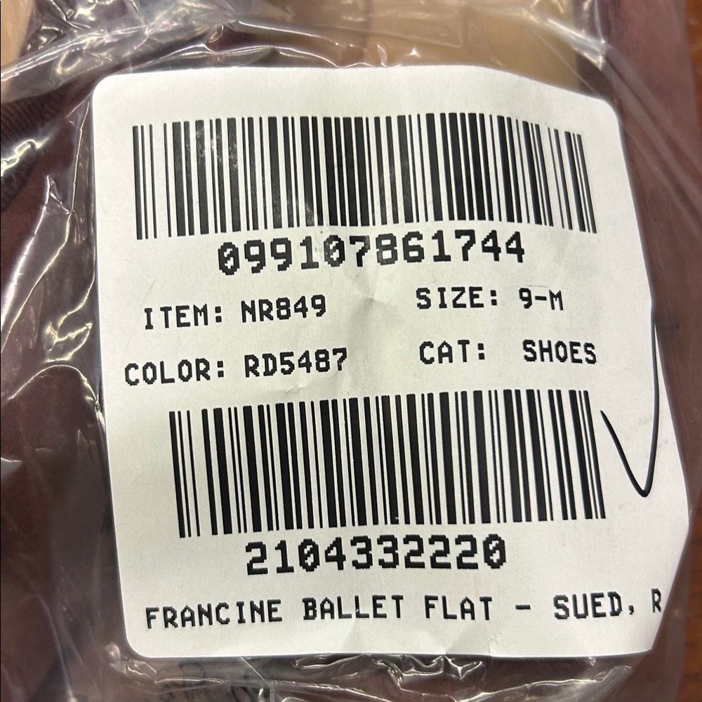 Madewell Burgundy Suede Ballet Flats - Picture 4 of 4